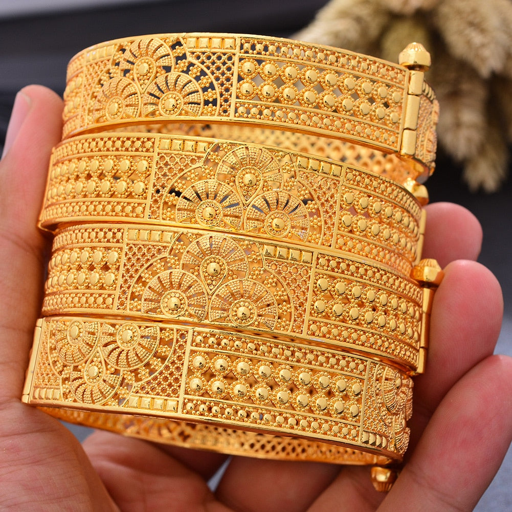 Luxury Indian Dubai Gold Color Bangles For Women