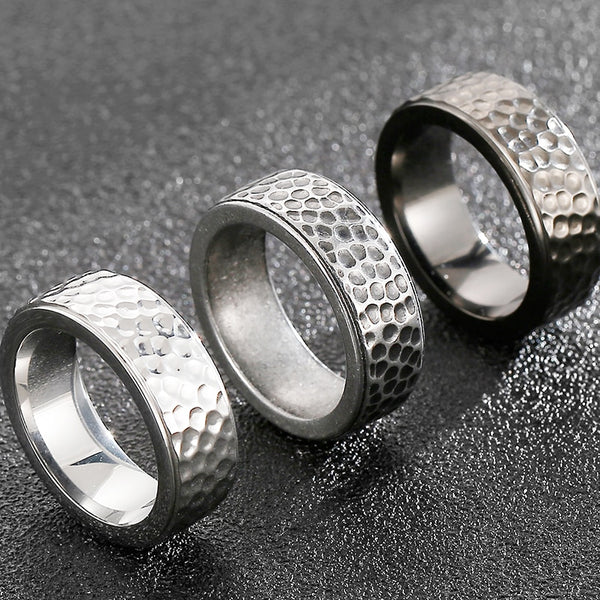 Anillos de titanio para hombre de acero inoxidable 316L sólido para hombre y mujer