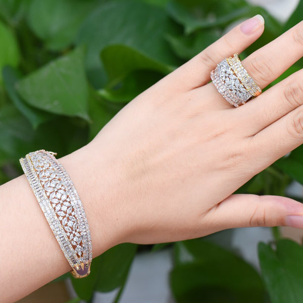 Big Fashion Luxury Bold African Bangle Ring Set For Women