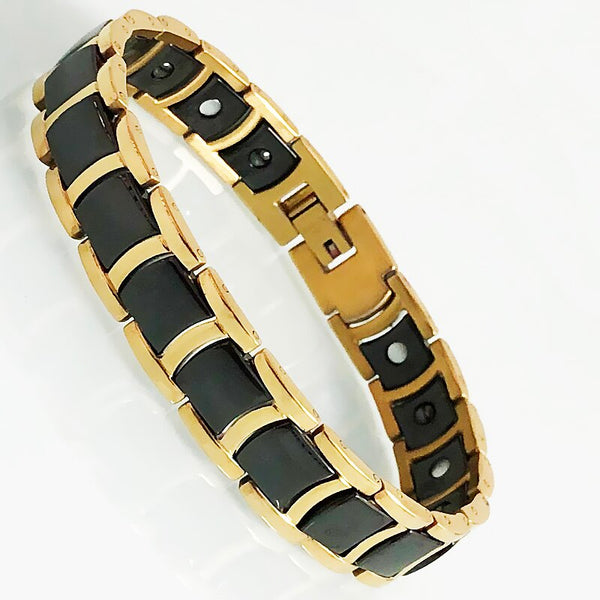 Pulsera de cerámica para hombre y mujer, pulsera magnética para el cuidado de la salud.