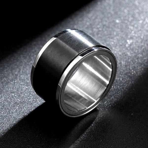 Anillo giratorio de 12 mm para hombre, accesorio para aliviar el estrés y la ansiedad.