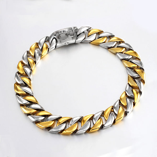 Cadena de acero inoxidable de 32 mm para perros, de metal fundido, para entrenamiento de mascotas.