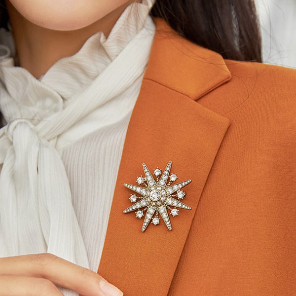 Snowflake Brooch Christmas Gift Fashion Jewelry For Women