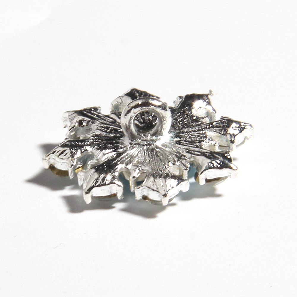 200PCS 2.3cm Crystal Rhinestone Snowflake Buttons DIY Accessories
