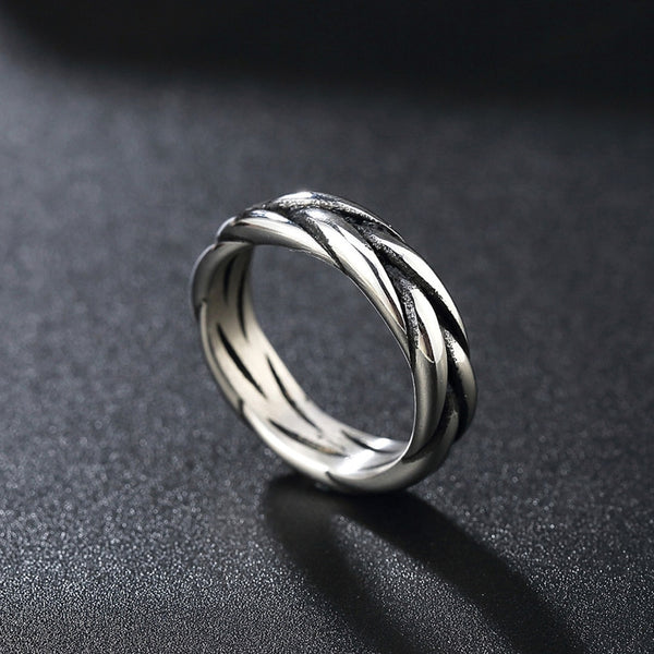Anillo sencillo de moda coreana para hombres y mujeres