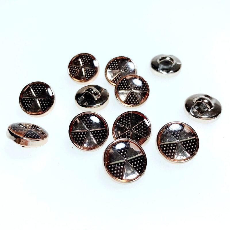 50pcs 12mm New Plating Buttons  Gold/Silver DIY Apparel Sewing Accessories Shirt