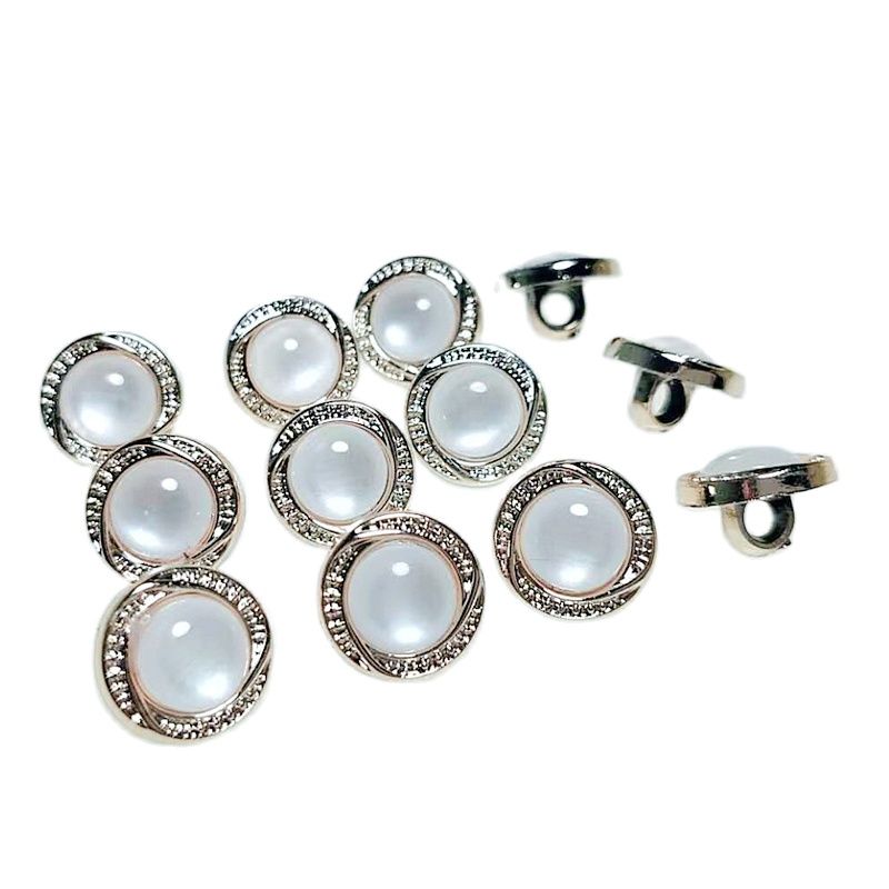300pcs 12mm New Plating Buttons With Stone Shank DIY Apparel Sewing Accessories Shirt Buttons