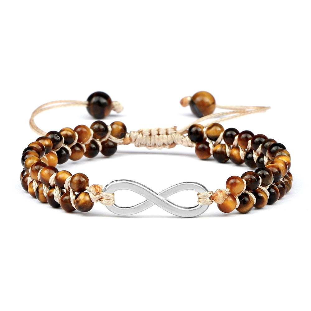 4mm Natural Tiger Eye Stone Beads Bracelets