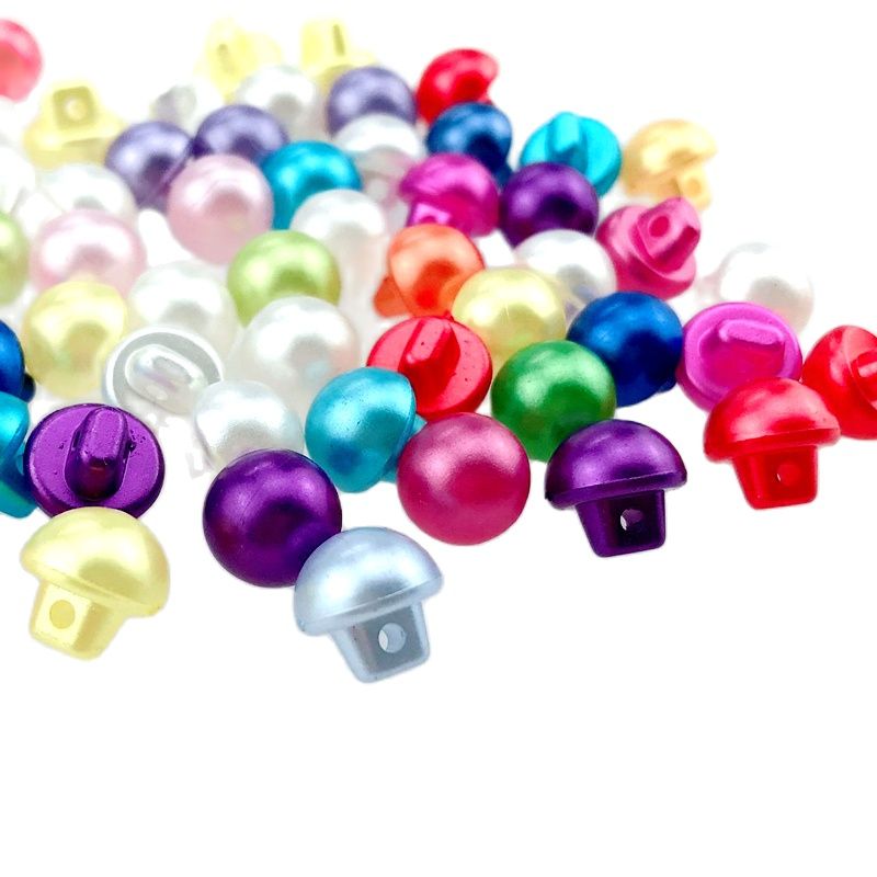50/150pcs 10mm Candy Color Acrylic Buttons Shank  Children Buttons DIY Apparel Sewing Accessories