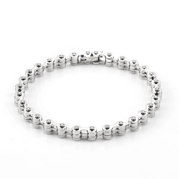 Pulseras de cadena de motociclista de acero inoxidable de alta calidad para hombres y mujeres.