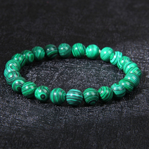 Chakra Beaded Charm Energy Bracelet Men 8mm Natural Stone