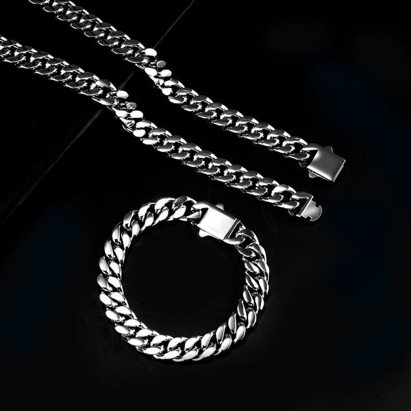 Collares de cadena de eslabones cubanos de estilo hip hop para hombres y mujeres