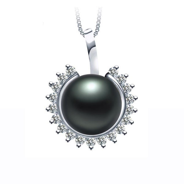 Elegante colgante de circonita en forma de sol en plata de ley 925