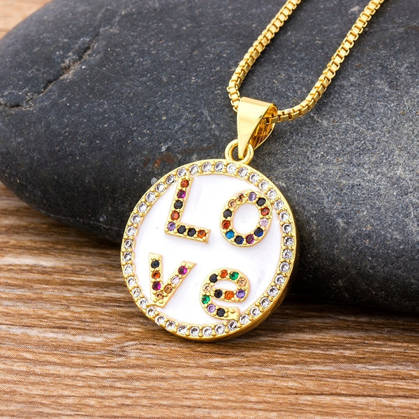 Colgante de amor romántico para mujer, collares de cadena