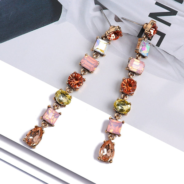 Nuevos pendientes colgantes minimalistas oblongos de moda para mujer