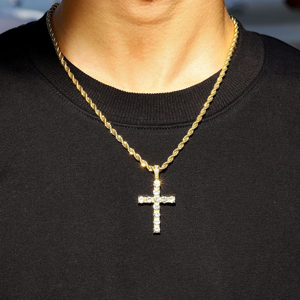 Hip Hop Pico Harvey Cross Pendant Necklace