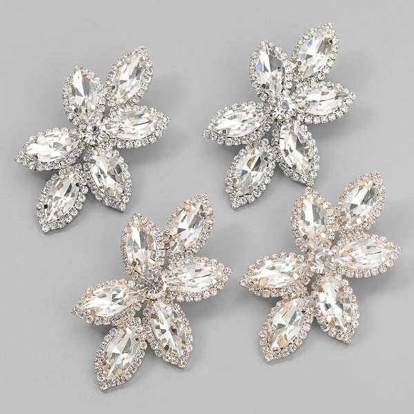 Pendientes de hoja de vidrio y metal de moda para mujer, aretes creativos y populares.