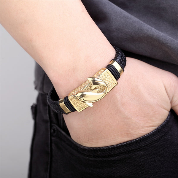 Fashion Capricorn Constellation Bracelet Charm Stainless Steel Men Bracelet