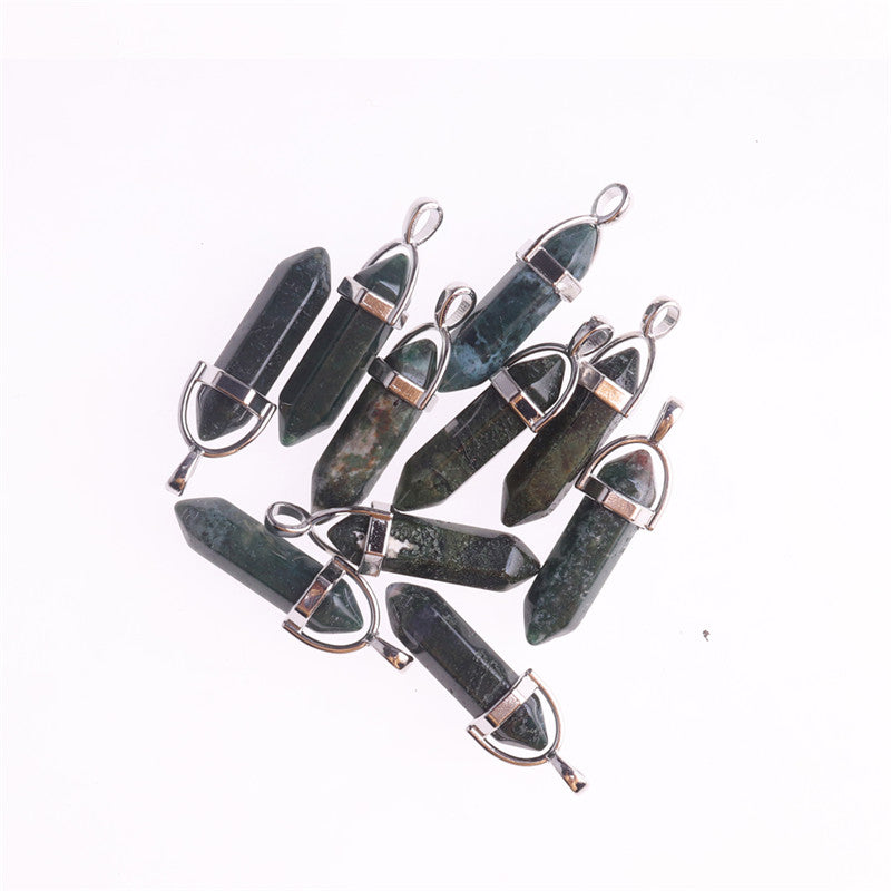 Mixed Pillar Bullet Charms Chakra Pendulum