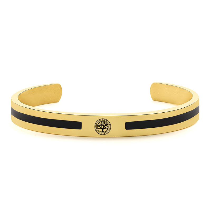 Viking Logo Cuff Bracelet For Gentleman