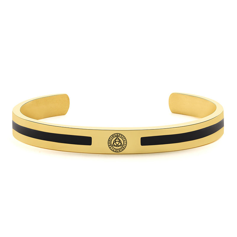 Viking Logo Cuff Bracelet For Gentleman