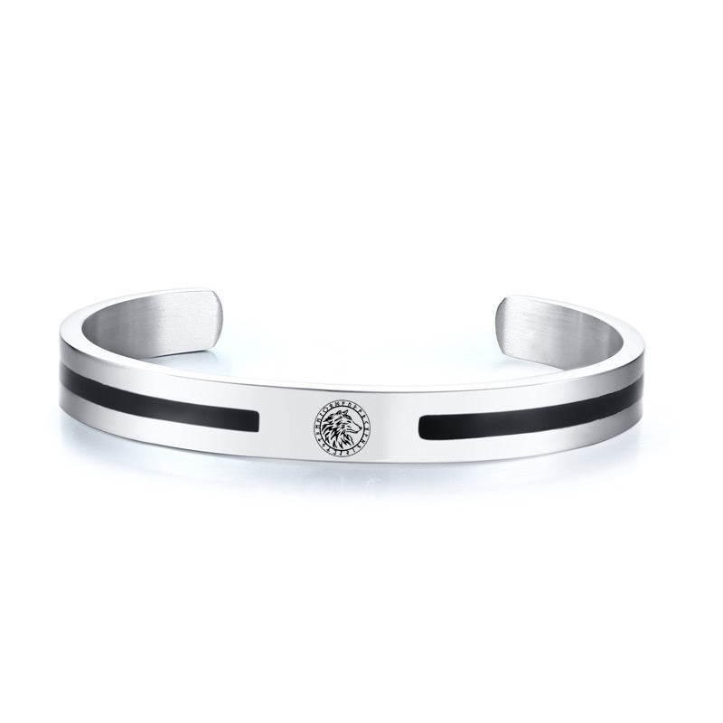 Viking Logo Cuff Bracelet For Gentleman