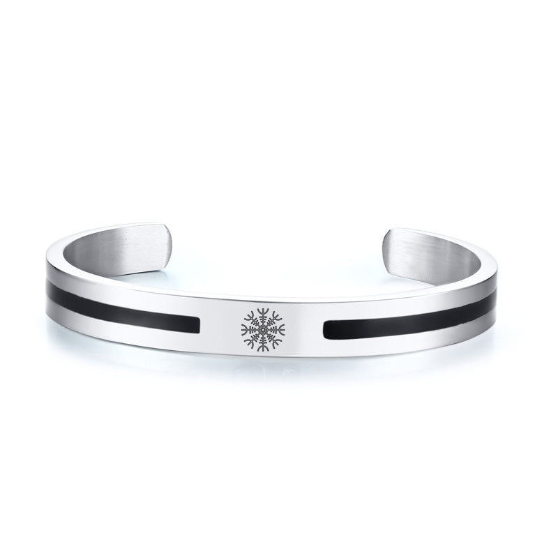 Viking Logo Cuff Bracelet For Gentleman