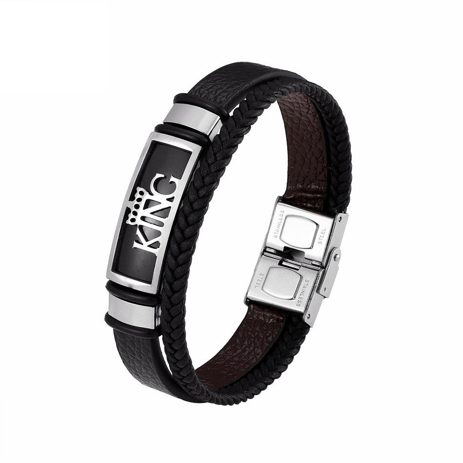 Vintage Cross Bracelet Men's Charm Jewelry Religious Bracelet