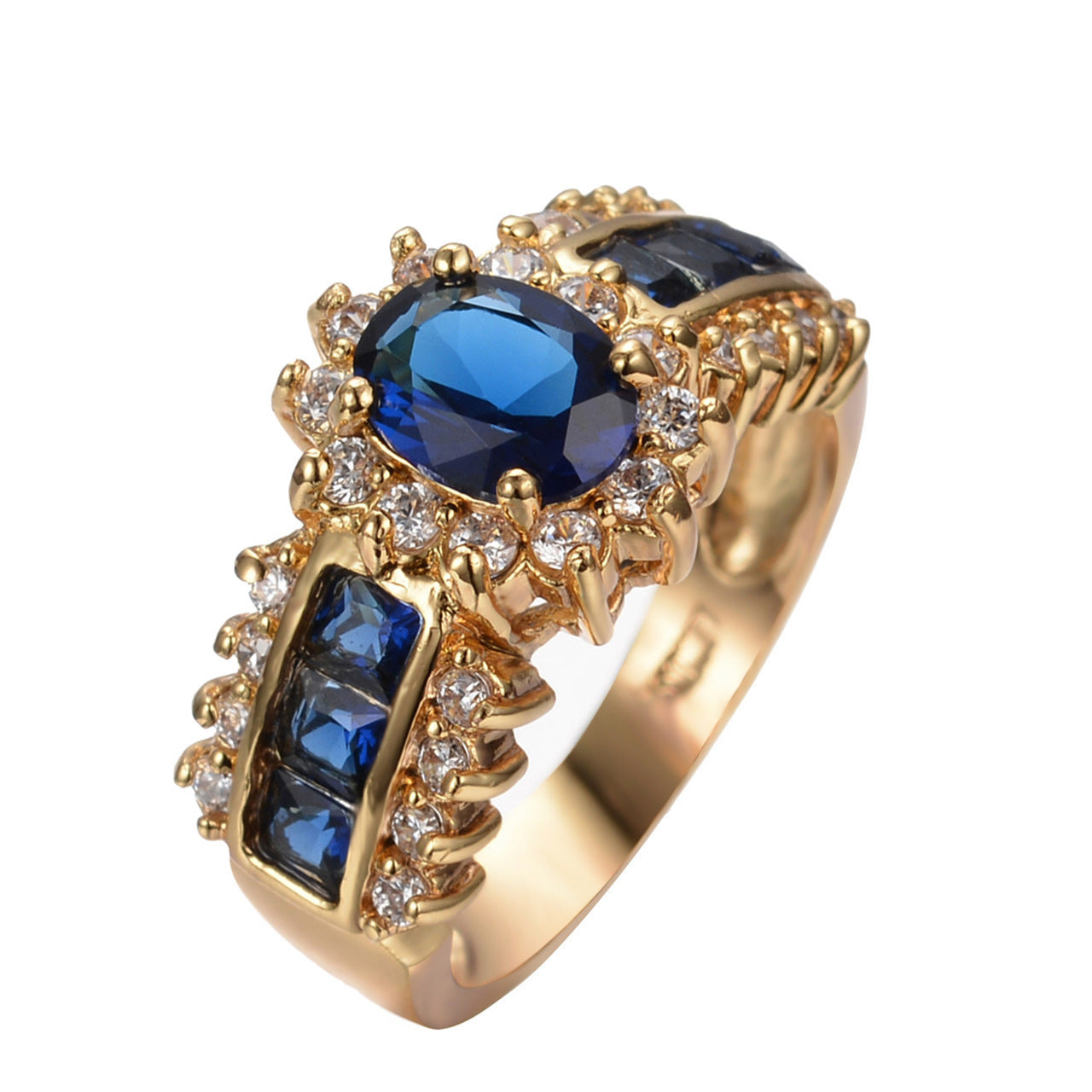 Gothic Skull Hand Holding Peach Heart Zircon Ring