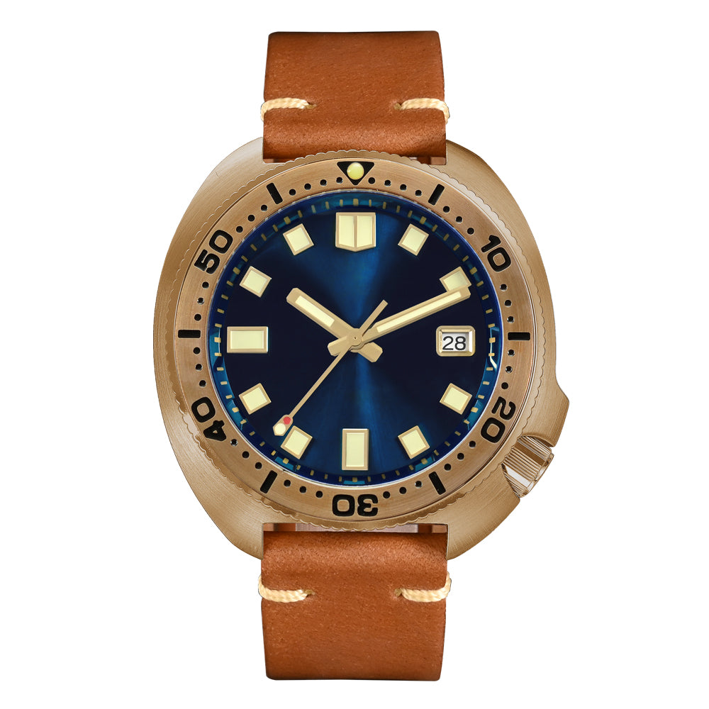 San Martin Abalone Bronze Diver  Luminous Mechanical Watch