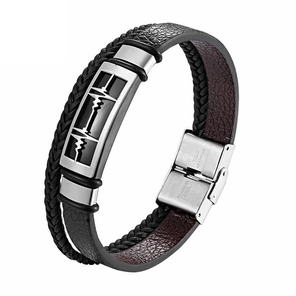 Vintage Cross Bracelet Men's Charm Jewelry Religious Bracelet