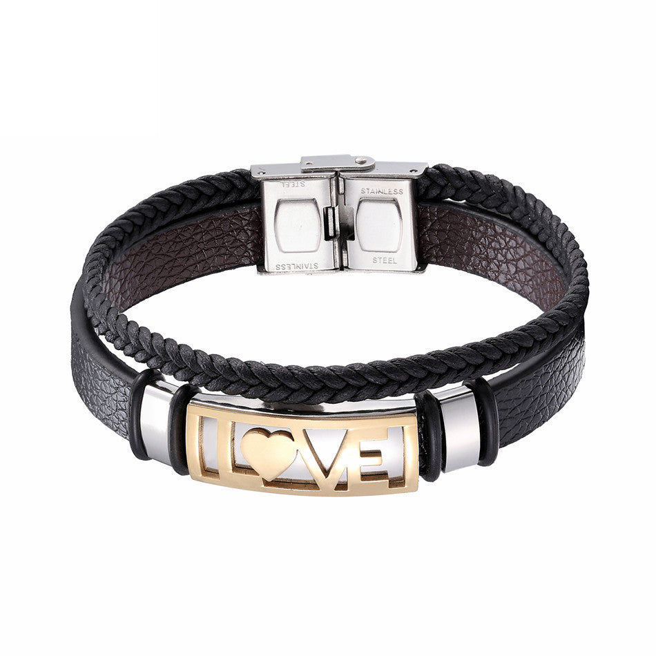 Vintage Cross Bracelet Men's Charm Jewelry Religious Bracelet