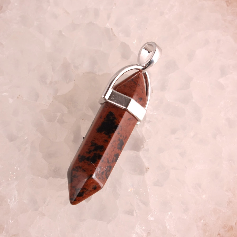Mixed Pillar Bullet Charms Chakra Pendulum