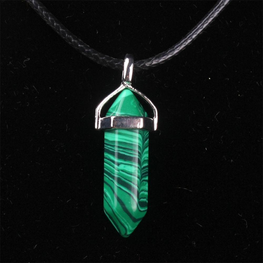 Mixed Pillar Bullet Charms Chakra Pendulum