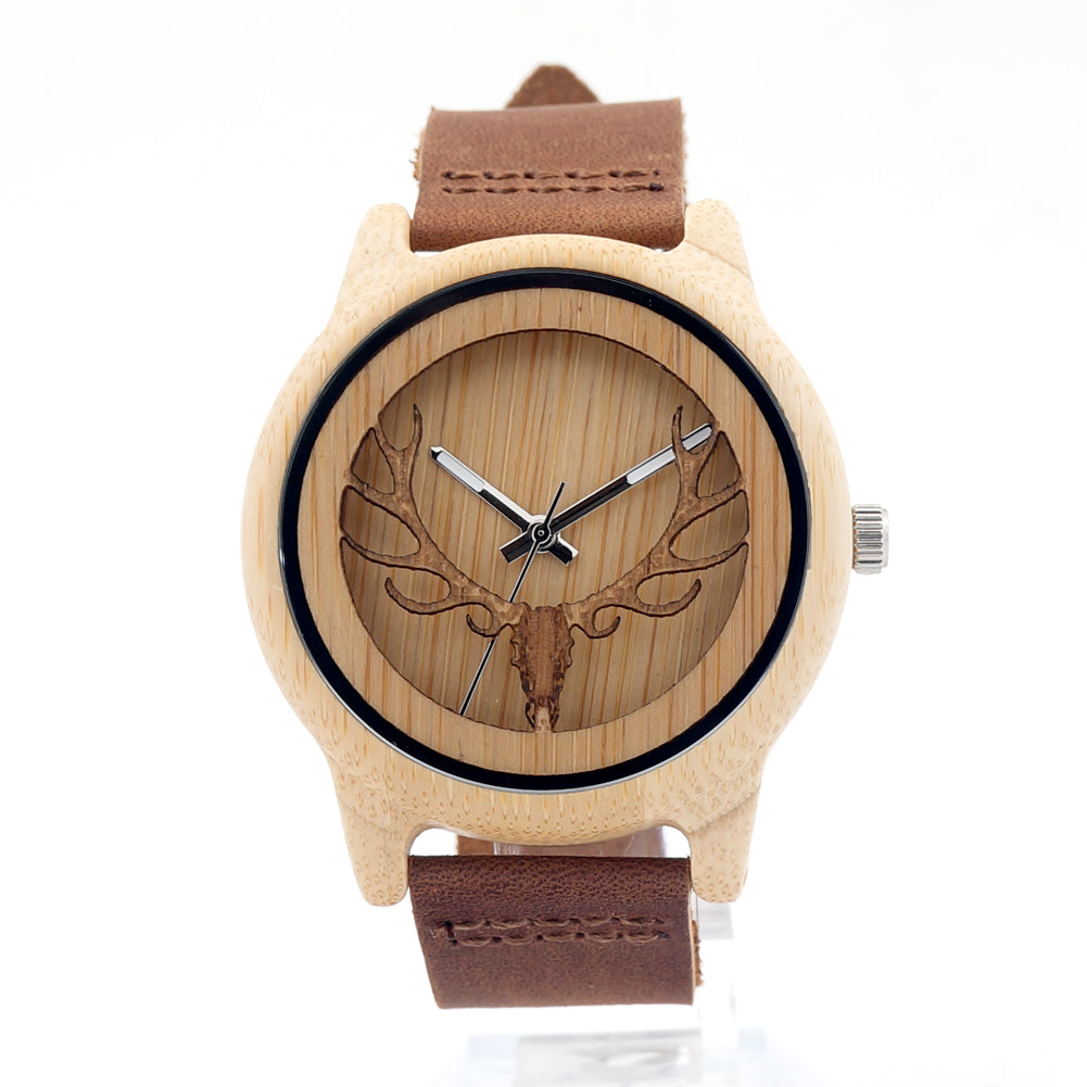 Quartz Watches Men Bamboo Wood Couple Wristwatches Gifts