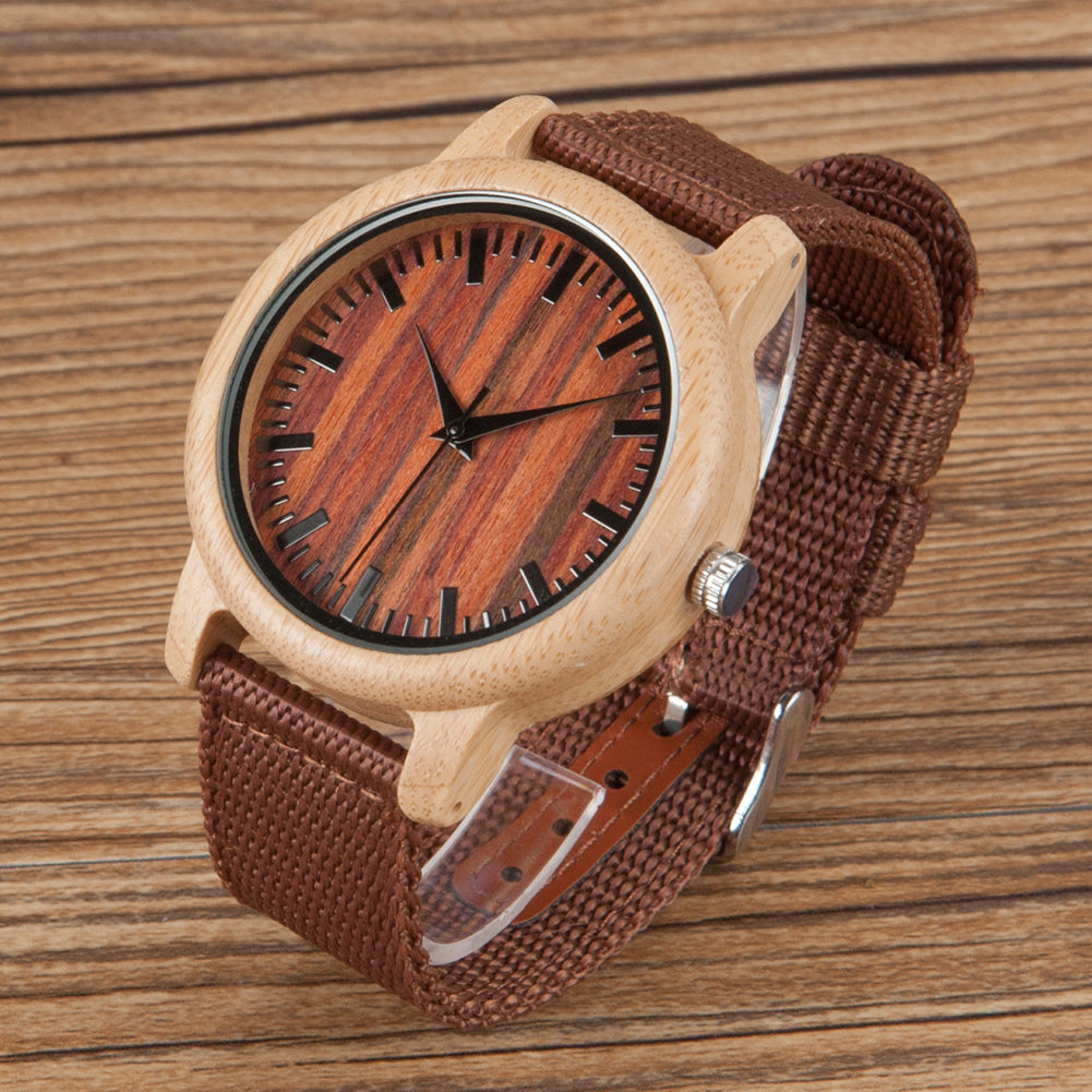 Quartz Watches Men Bamboo Wood Couple Wristwatches Gifts