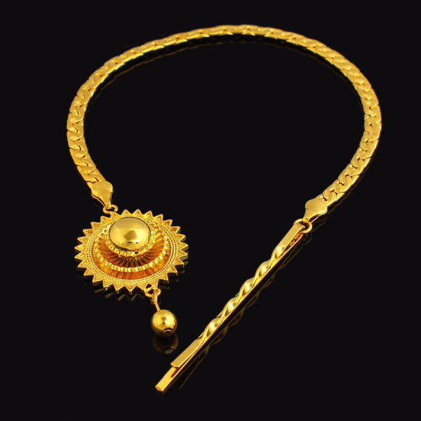 Nueva joyería etíope con cadena para el cabello
