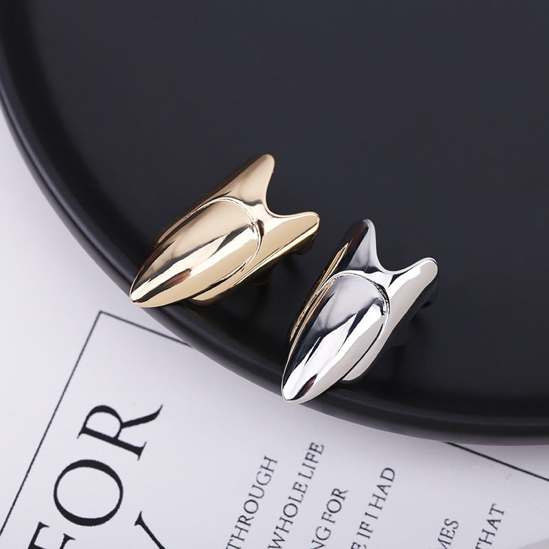 Gothic Metal Line Thin Nail Rings for Women Daily Fingertip Protective Cover Trendy Ring
