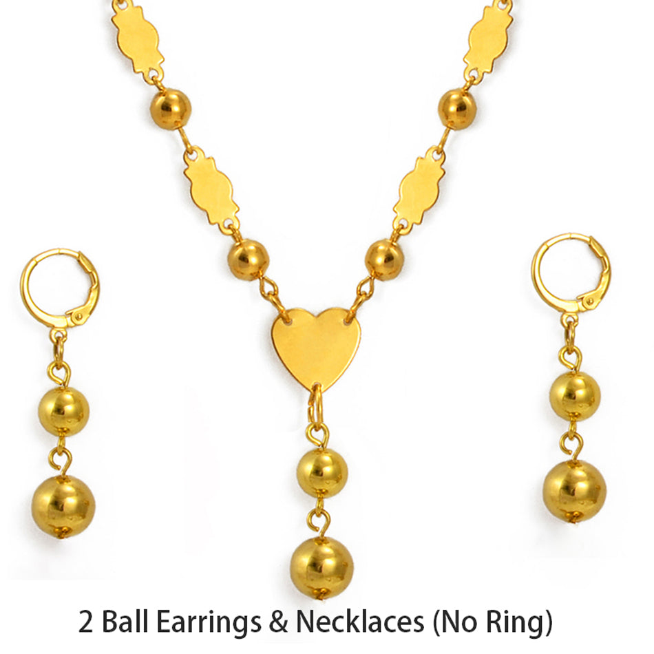 Beads Pendant Necklace Earrings sets