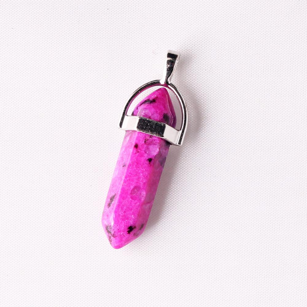 Mixed Pillar Bullet Charms Chakra Pendulum