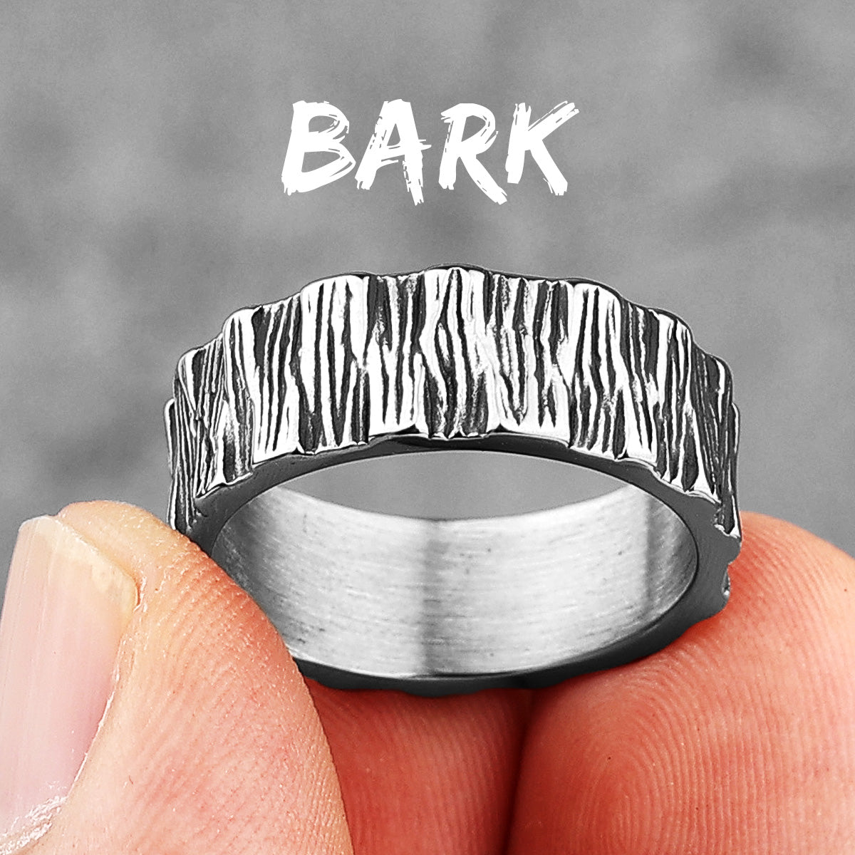 Charm Trendy Simple Vintage Black Stainless Steel  Rings