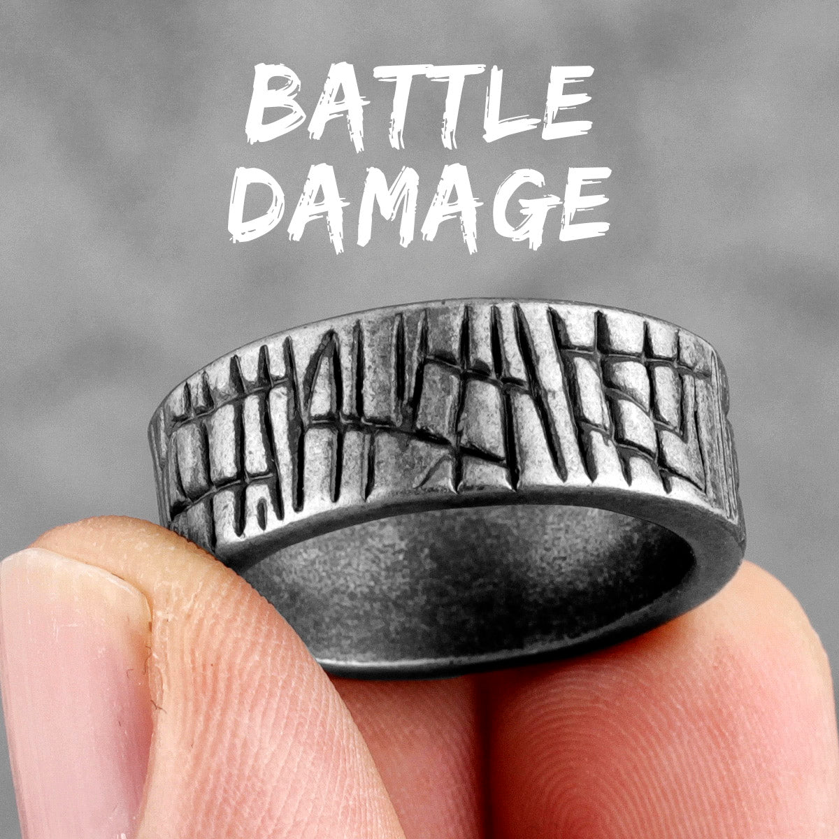 Charm Trendy Simple Vintage Black Stainless Steel  Rings