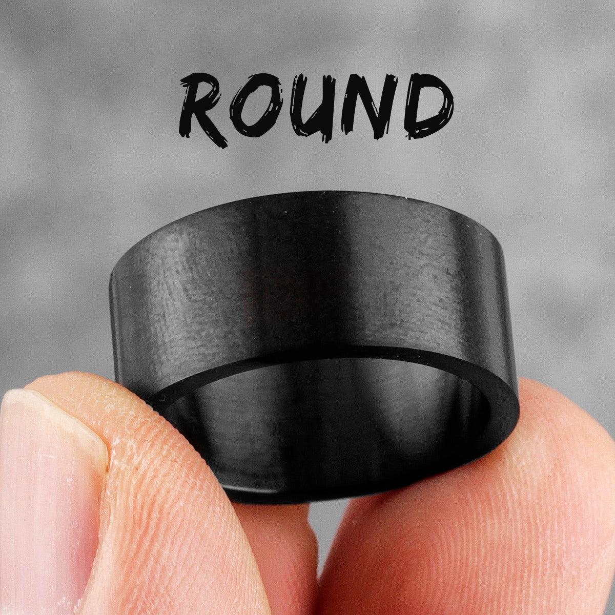 Charm Trendy Simple Vintage Black Stainless Steel  Rings