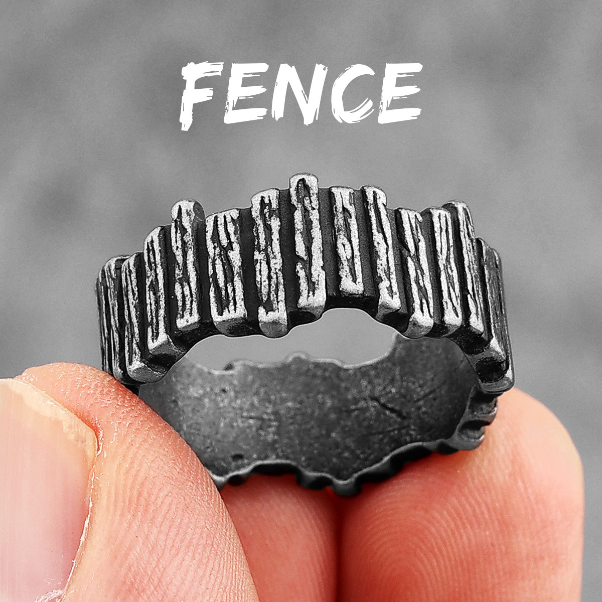 Charm Trendy Simple Vintage Black Stainless Steel  Rings