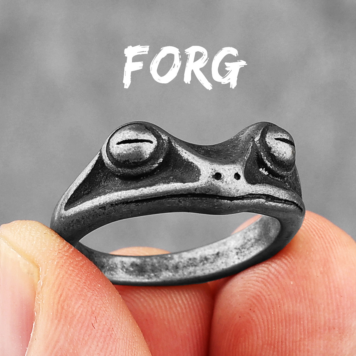 Charm Trendy Simple Vintage Black Stainless Steel  Rings