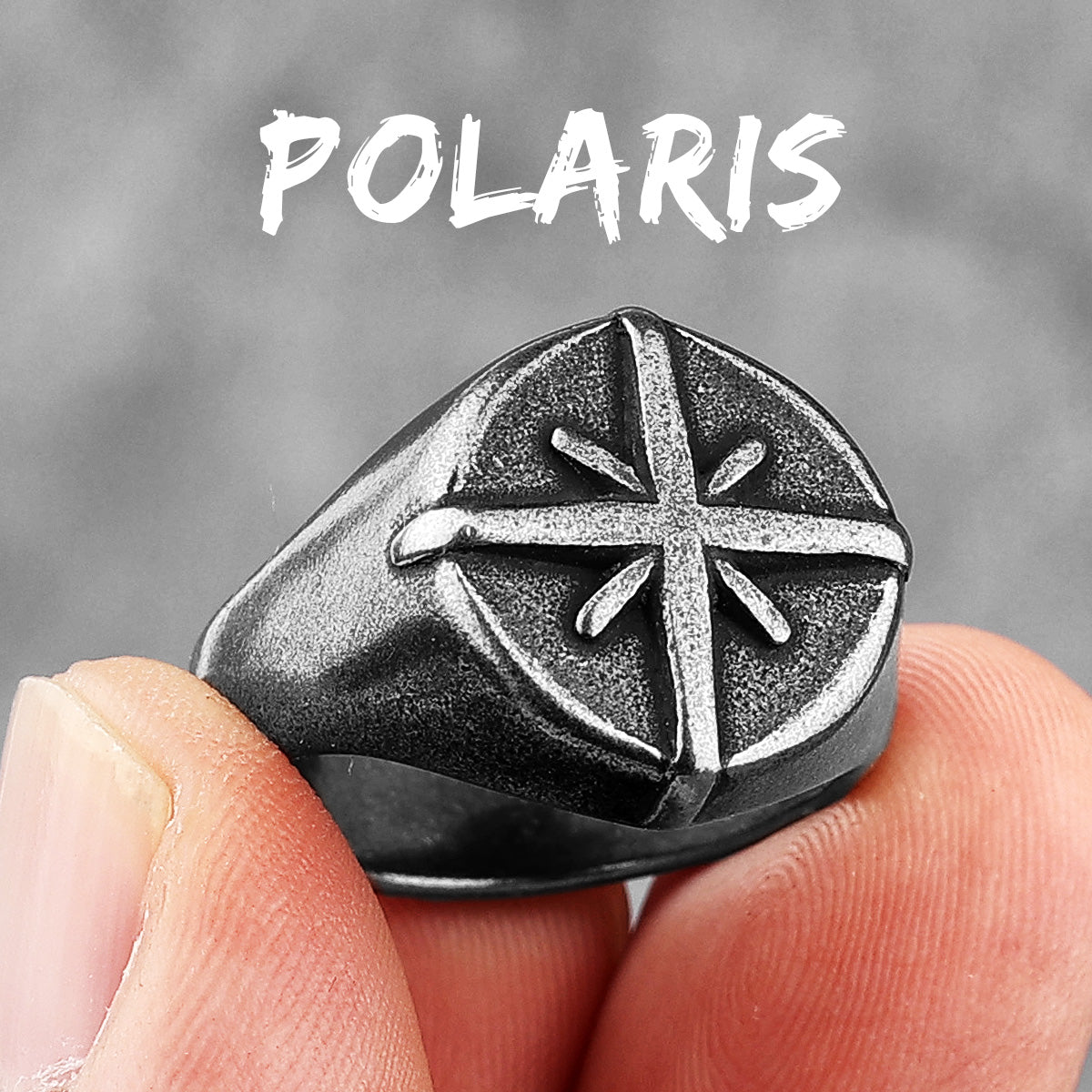 Charm Trendy Simple Vintage Black Stainless Steel  Rings