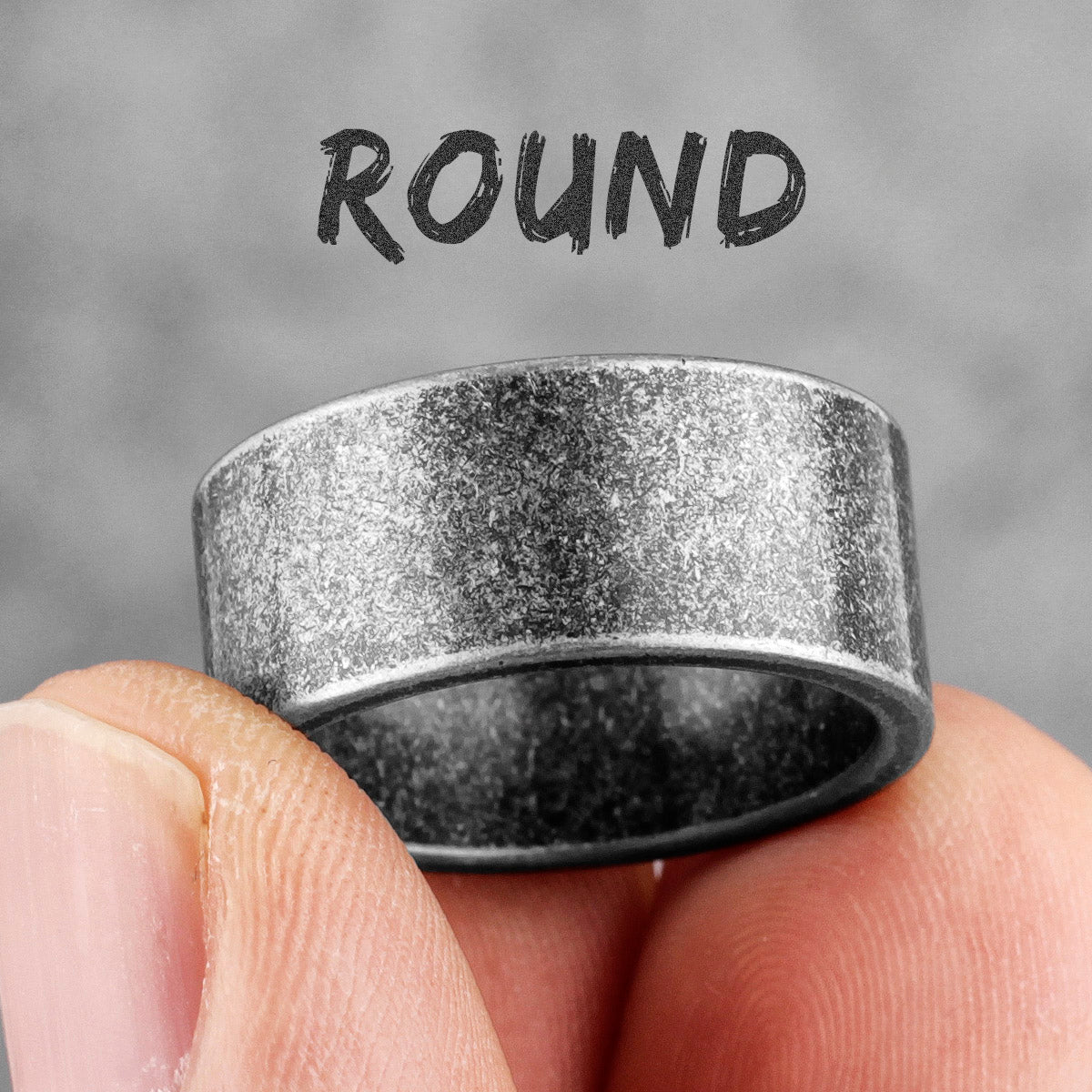 Charm Trendy Simple Vintage Black Stainless Steel  Rings