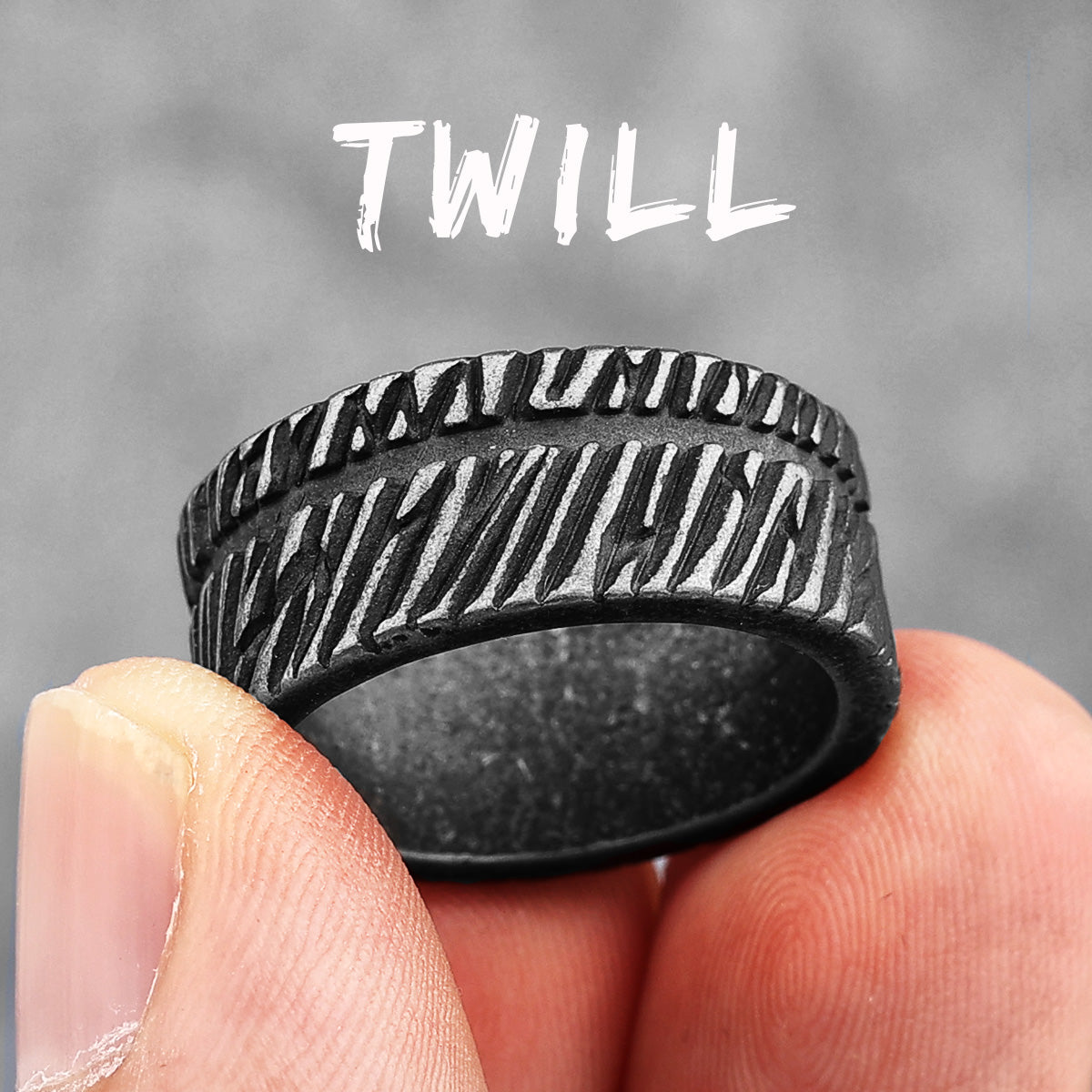 Charm Trendy Simple Vintage Black Stainless Steel  Rings
