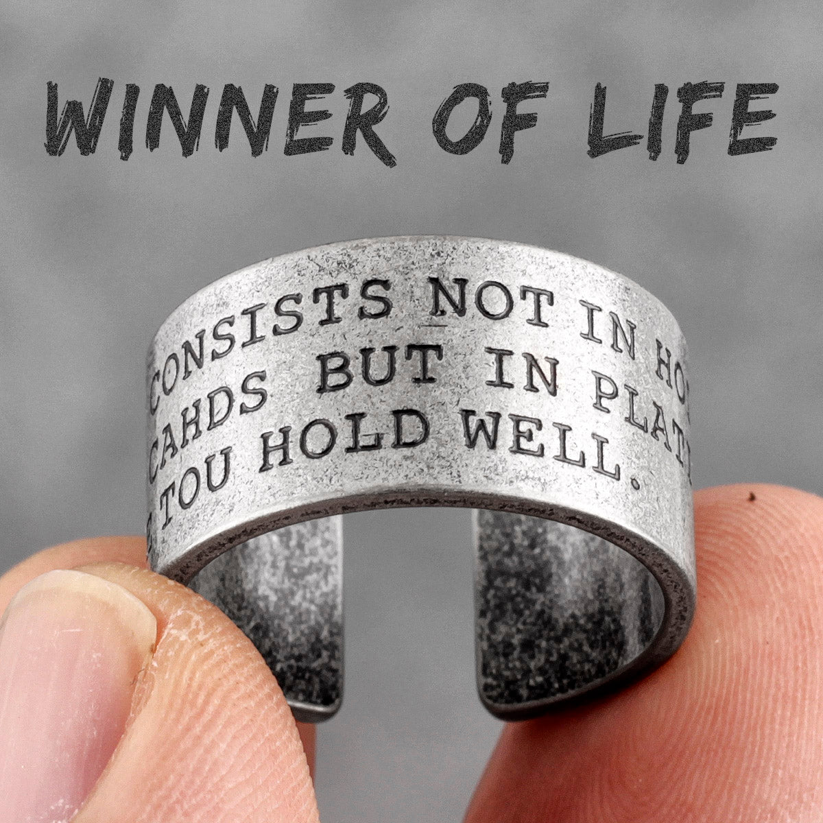 Charm Trendy Simple Vintage Black Stainless Steel  Rings
