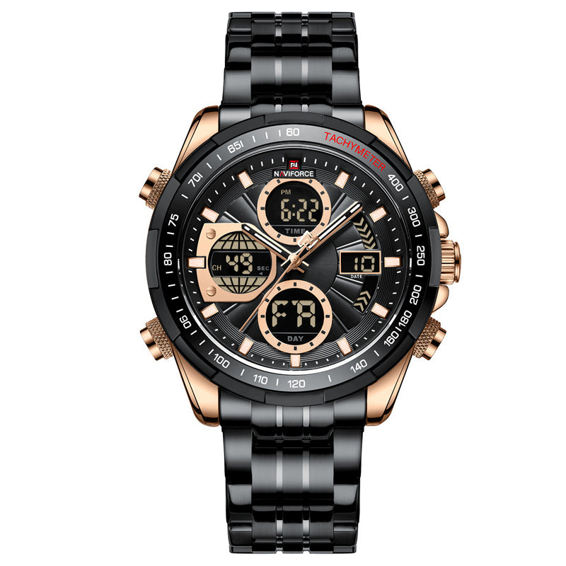 Luxury Gold Stainless Steel Wrist Watch Male Military Clock Fashion Wristwatch
